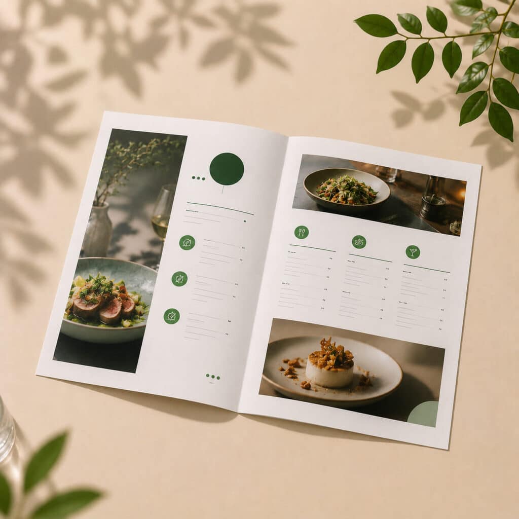 Impression menu restaurant format A3
