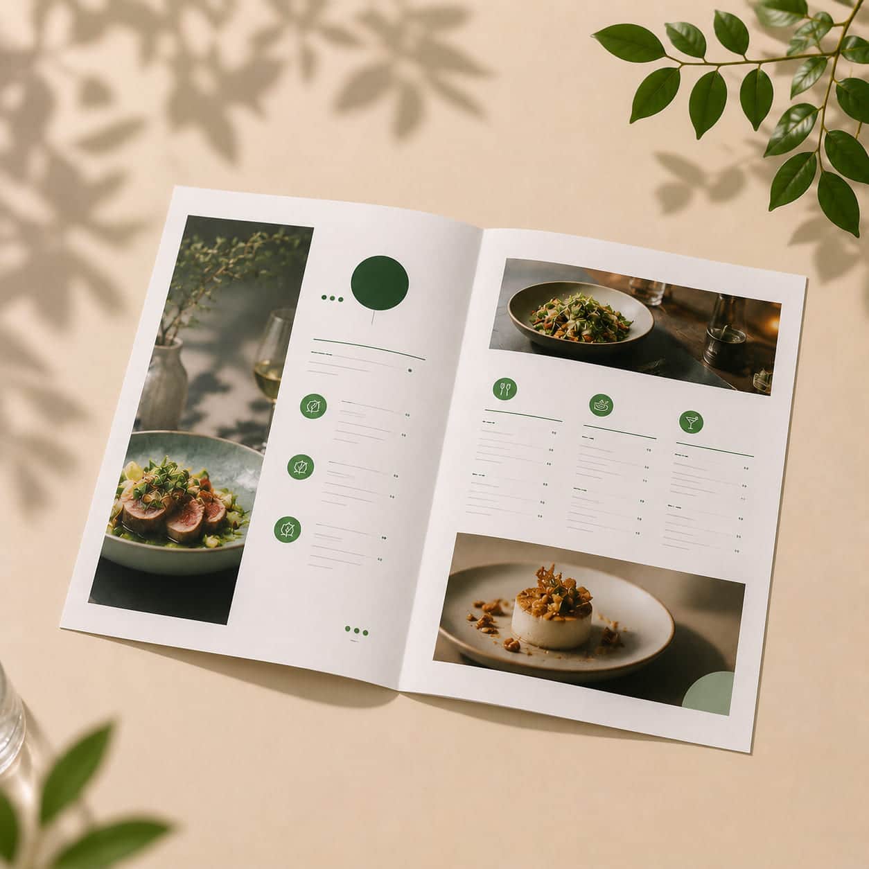 Impression menu restaurant format A3